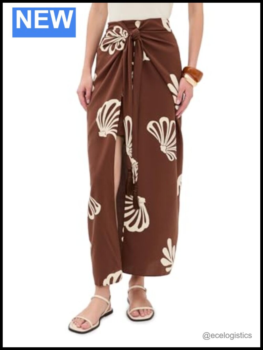 Dress To Women's Maritime Front Knot Maxi Skirt